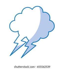cloud with thunder weather icon