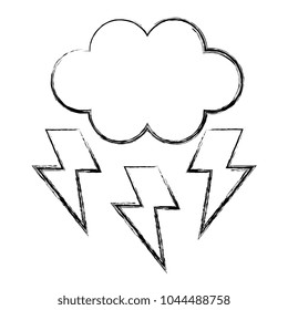 cloud with thunders icon