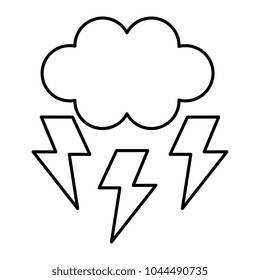 cloud with thunders icon