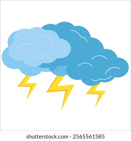 cloud and thunderstorm climat weather.vector illustration