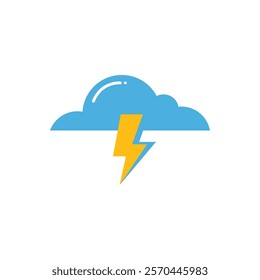 Cloud and thunderstorm icon design