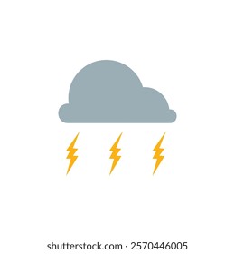 Cloud and thunderstorm icon design