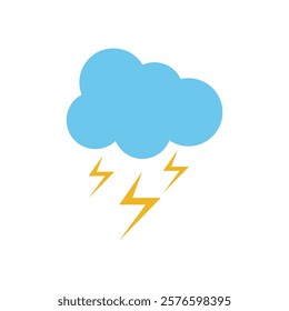 Cloud Thunderstorm Icon Vector Design Template