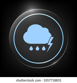Cloud thunderstorm lightning rain icon