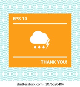 Cloud thunderstorm lightning rain icon