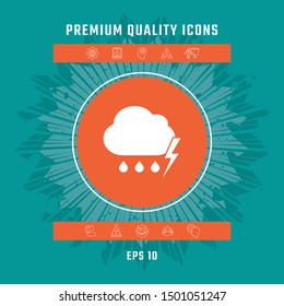 Cloud thunderstorm lightning rain icon. Graphic elements for your design