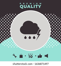Cloud thunderstorm lightning rain icon. Graphic elements for your design