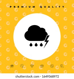 Cloud thunderstorm lightning rain icon. Graphic elements for your design