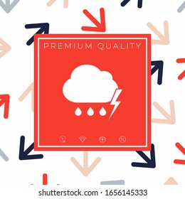 Cloud thunderstorm lightning rain icon. Graphic elements for your design