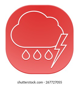 Cloud thunderstorm lightning rain icon