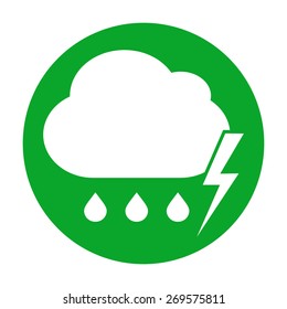 Cloud thunderstorm lightning rain icon