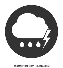 Cloud thunderstorm lightning rain icon