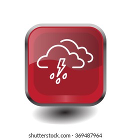 Cloud thunderstorm lightning rain icon