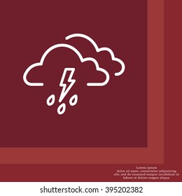 Cloud thunderstorm lightning rain icon