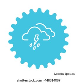 Cloud thunderstorm lightning rain icon