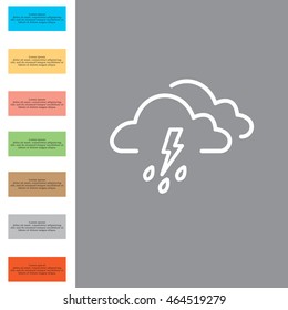 Cloud thunderstorm lightning rain icon