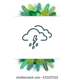 Cloud thunderstorm lightning rain icon