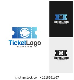 Cloud Ticket Logo Template Design Vector, Emblem, Creative design, Icon symbol concept