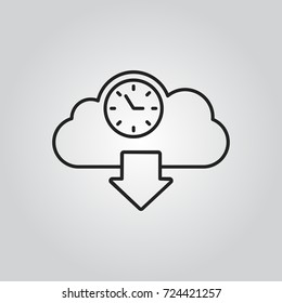 Cloud time icon