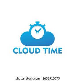 Cloud Time Logo Template Design