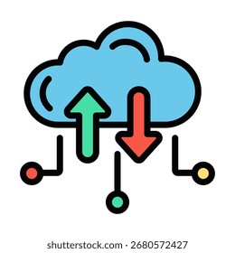 Cloud Traffic Icon Element For Design