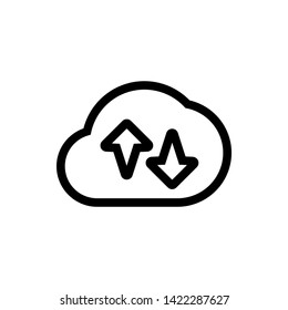Cloud transfer data icon with for your needs such website icon, mobile app icon, add yo presentation, etc