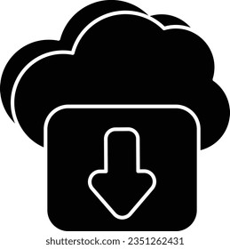  estilo de diseño de iconos de glifo de transferencia en nube 