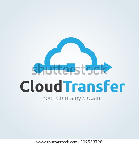 cloud transfer logo template