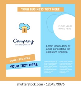 Cloud trash  Company Brochure Template. Vector Busienss Template