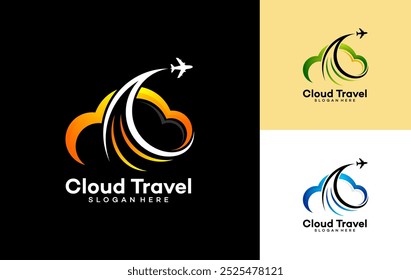 cloud travel icon vector template illustration