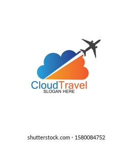 Cloud Travel logo icon design template-vector
