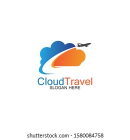 Cloud Travel logo icon design template-vector