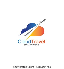 Cloud Travel logo icon design template-vector