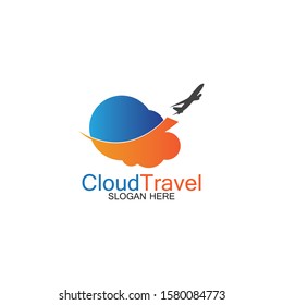 Cloud Travel logo icon design template-vector