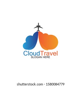 Cloud Travel logo icon design template-vector