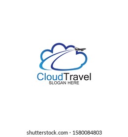 Cloud Travel logo icon design template-vector