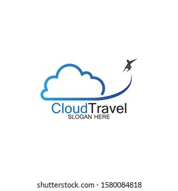 Cloud Travel logo icon design template-vector