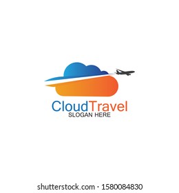 Cloud Travel logo icon design template-vector