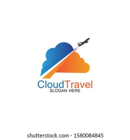 Cloud Travel logo icon design template-vector