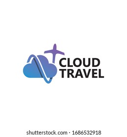 Cloud Travel Logo Template Design