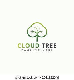 
Cloud tree logo abstract design vector template. Tree vector logo this beautiful tree is a symbol of cloud. 