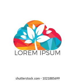 Cloud Tree Logo Design. 