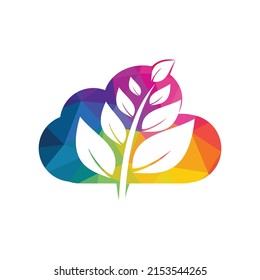 Cloud Tree Logo Design. Abstract logo of a tree in shape of cloud.