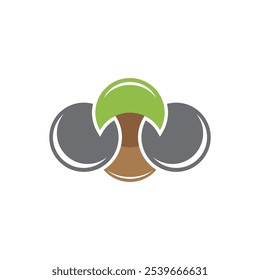 Cloud Tree Logo Vector Icon Template Illustration