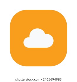 Cloud UI flat vector icon design on a white background