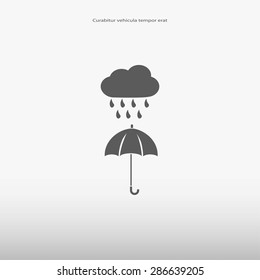cloud and umbrella icon