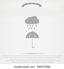cloud and umbrella icon