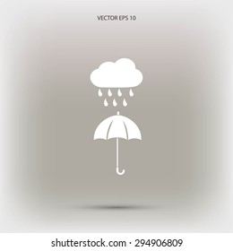 cloud and umbrella icon