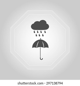 cloud and umbrella icon