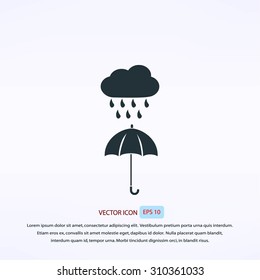 cloud and umbrella icon